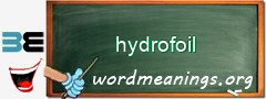 WordMeaning blackboard for hydrofoil